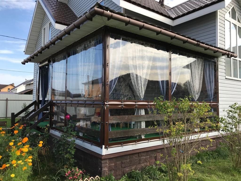 Мягкие окна для террасы частного дома в Богородицке